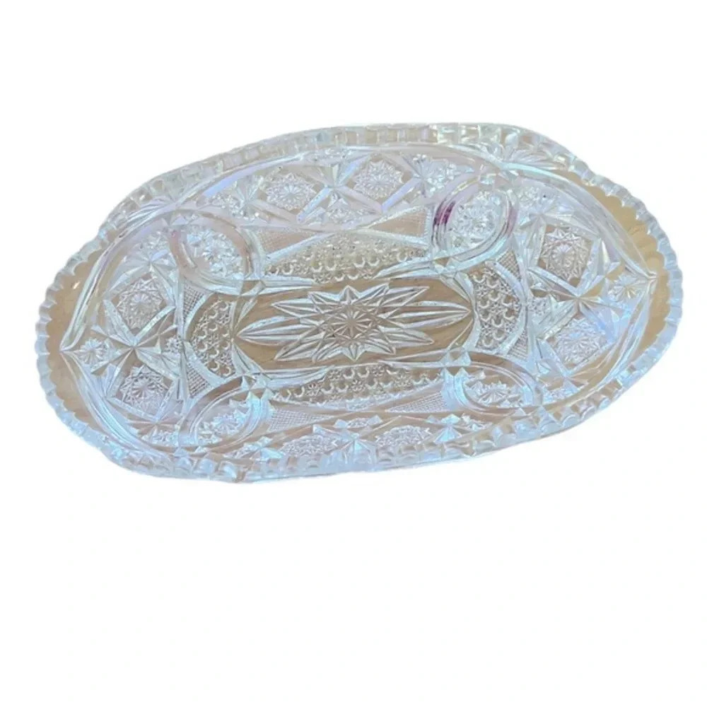 Vintage Antique Cut Glass Serving Dish‎ For Celery Etc. - Picture 3 of 3